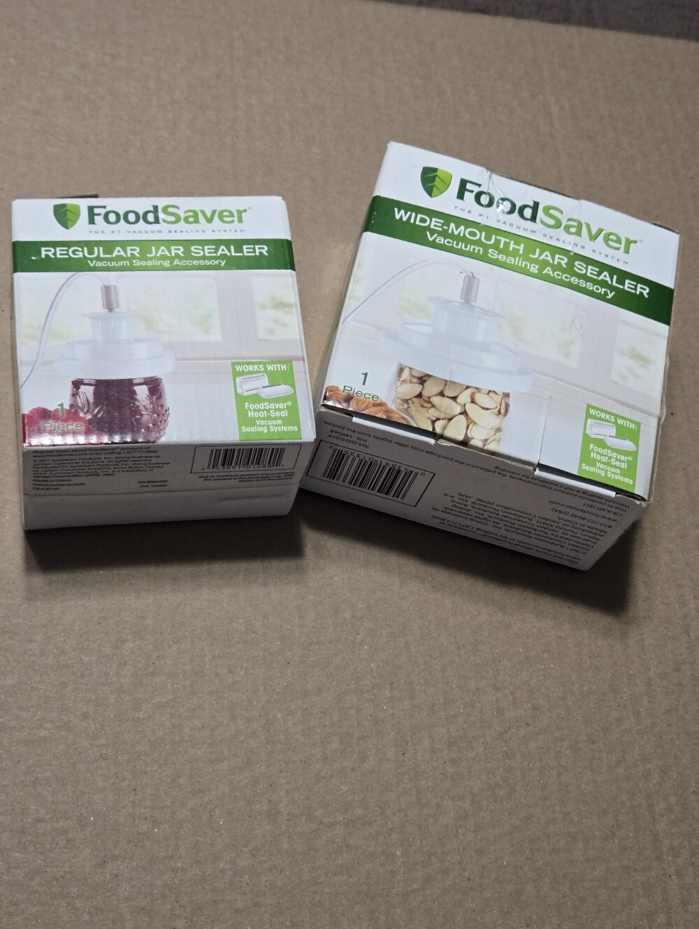 FoodSaver Regular + Wide-Mouth Jar Sealer Kits (2 pieces) set bundle of 2